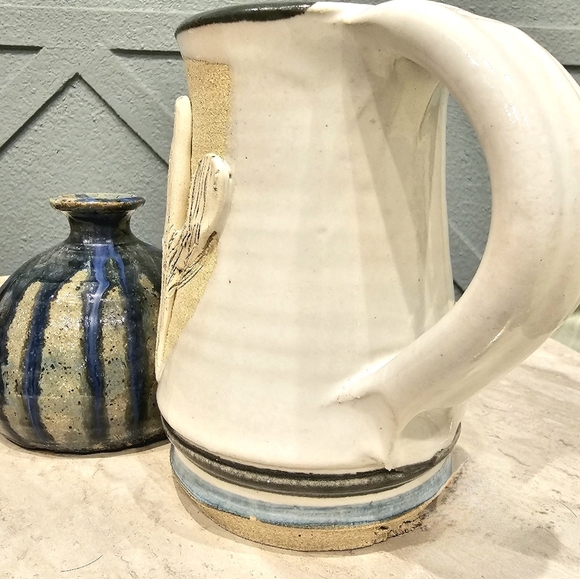 Stoneware Pottery Mug Mahon Folk Art Ugly Face Coffee Mug - Picture 3 of 7